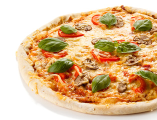 Pizza on white background 