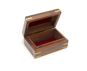 open wooden chest
