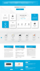 One page website design template. 