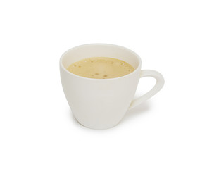 White ceramic coffee mug. Isolated on a white.