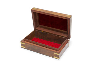 open wooden chest