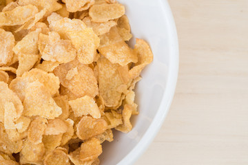 Cereal bowl on the wood table