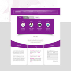 Purple and White Business website template