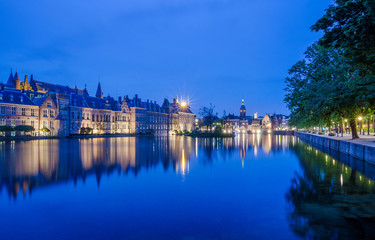 Fototapeta na wymiar Binnenhof palace, place of Parliament in The Hague, Netherlands
