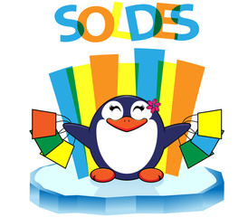 Penguin struggling with saldes