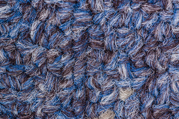 Macro of blue fabric texture background. textile, carpet
