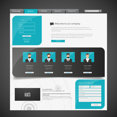 Website design template, vector.