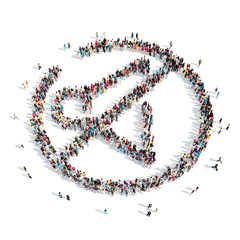 people in the shape of speaker.