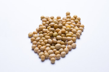 Raw soy beans isolated