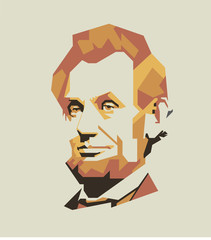 Abraham Lincoln vector portrait - obrazy, fototapety, plakaty