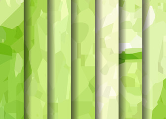 Watercolour pattern - Set of green patterns