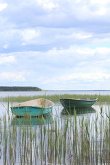 Лодки, залив, тростник © ira_kalinicheva