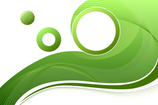 Green circle frame abstract background