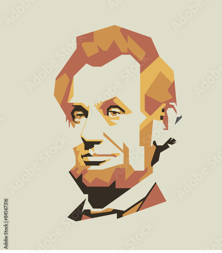 "Abraham Lincoln vector portrait" Stockfotos und lizenzfreie Vektoren