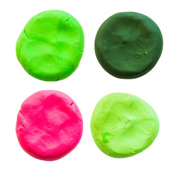 circle,modelling clay of different colors