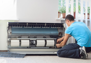 cleaning the air conditioner