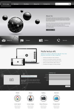 one page website design template