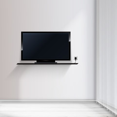 Minimal Room with Tv - Realistic Vector