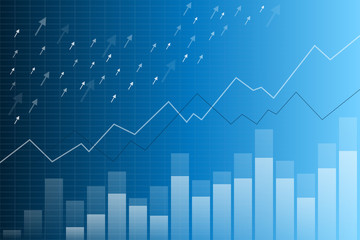 Blue graph arrows abstract background