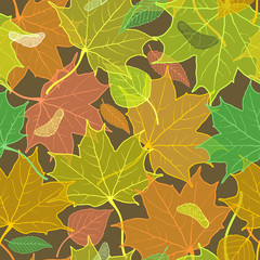 Stoffe zum Nähen Im Herbst Laub handgezeichnete Muster