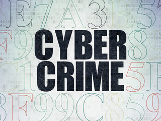 Security concept: Cyber Crime on Digital Paper background