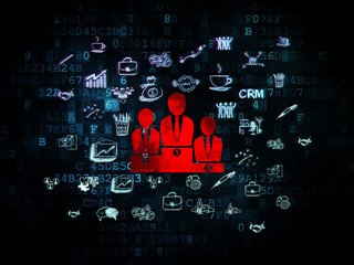 Finance concept: Business Team on Digital background