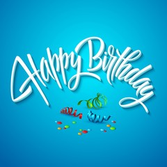 happy birthday card typography. Vector illustration