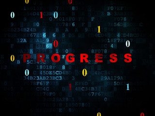 Business concept: Progress on Digital background
