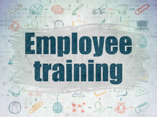 Education concept: Employee Training on Digital Paper background