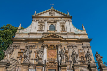 Fototapeta na wymiar Saint Peter and Paul Church in Krakow Poland
