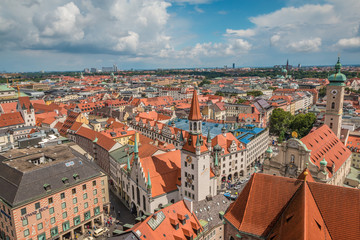 Naklejka na ściany i meble Panoramic view of Munich
