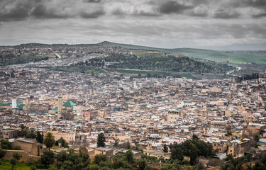 Panoramic view of Fez Morocco