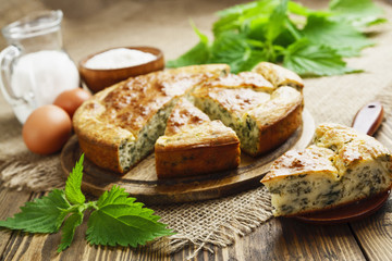Pie with nettles