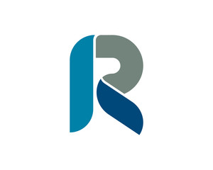 R Ribbon Letter Alphabet Logo Logotype