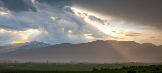 Rain in mountains