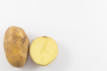 Potato in Isolated Background.