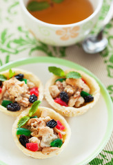 cashew nut pie for refreshment in afternoon