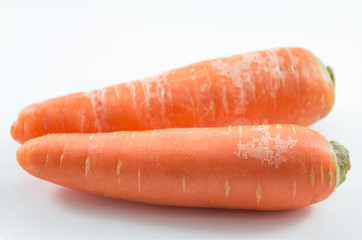 Nutural Color and Fresh Carrot in Isolated Background