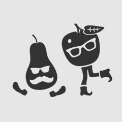 Vector fruit symbols