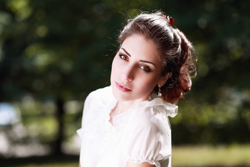 Fototapeta premium Girl in the Meadow