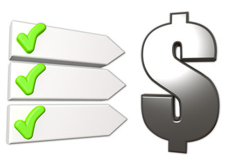 Pfeil Pfeile Dollar Symbol Platzhalter Balken Punkte