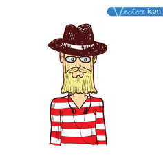 hipster style, hand drawn illustration. 