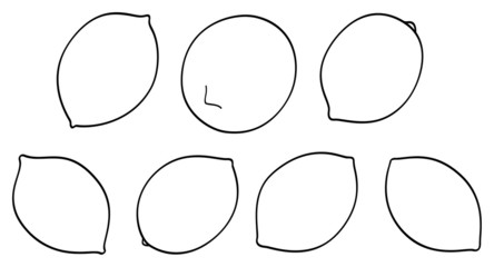 Delightful garden - Set of seven lemons