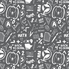 Hand drawn doodle seamless pattern.