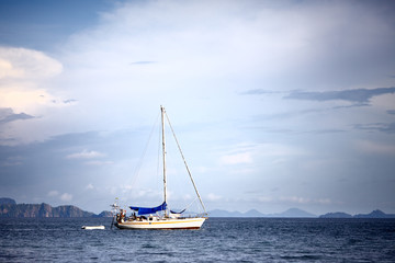 Fototapeta premium Yacht in a Sea