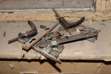 Dismantled door lock