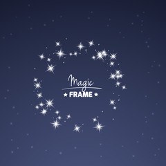 Magic frame for your text from shiny stars. 