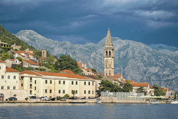 Perast Village In Kotor Bay, Montenegro