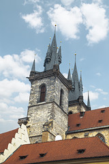 Fototapeta na wymiar Church of our Lady Tyn (1365) in the Magical city of Prague.