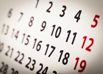 Obraz premium Calendar, Time, Backgrounds.